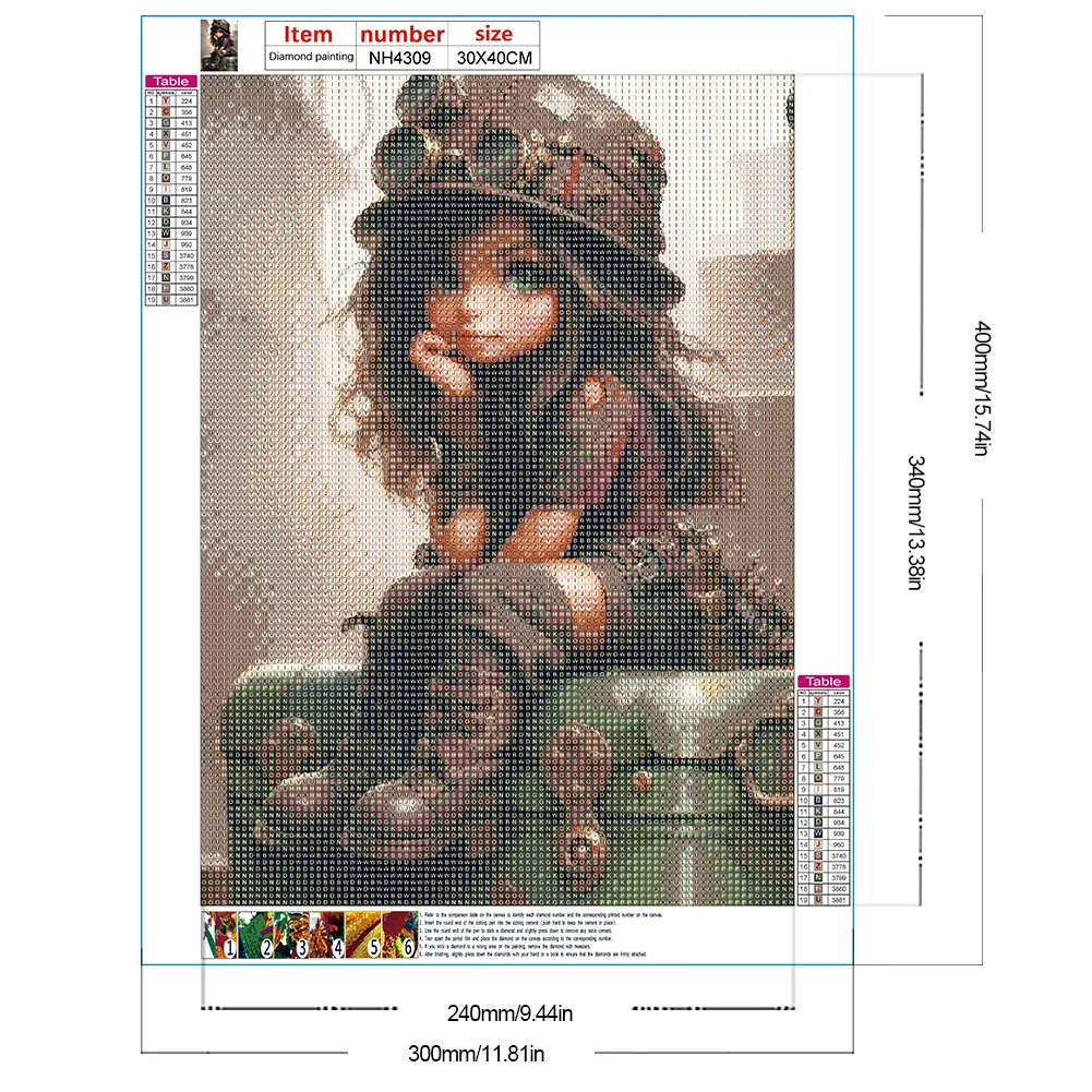 Diamond Painting - Full Round Drill - Sweet Cool Girl(Canvas|30*40cm)