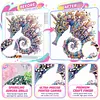 Purple Crystal Twin Seahorses Special Shaped 5D DIY Partial Drill Diamond Painting Kits for Adults Beginners Home Decor Diamonds Dots Gem Art Kits Diamond Art Kit 11.81 X11.81inch