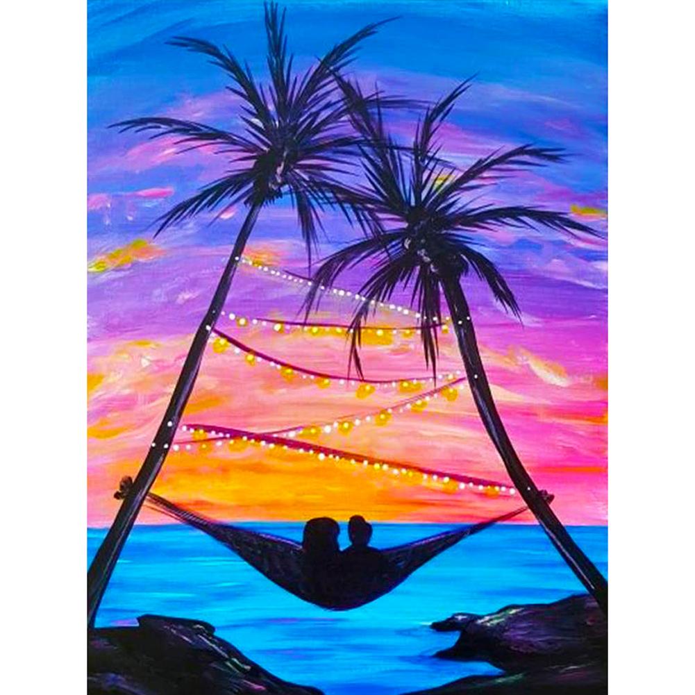 

40x50cm Square Drill Diamond Painting-Beach Tree, 501 Original