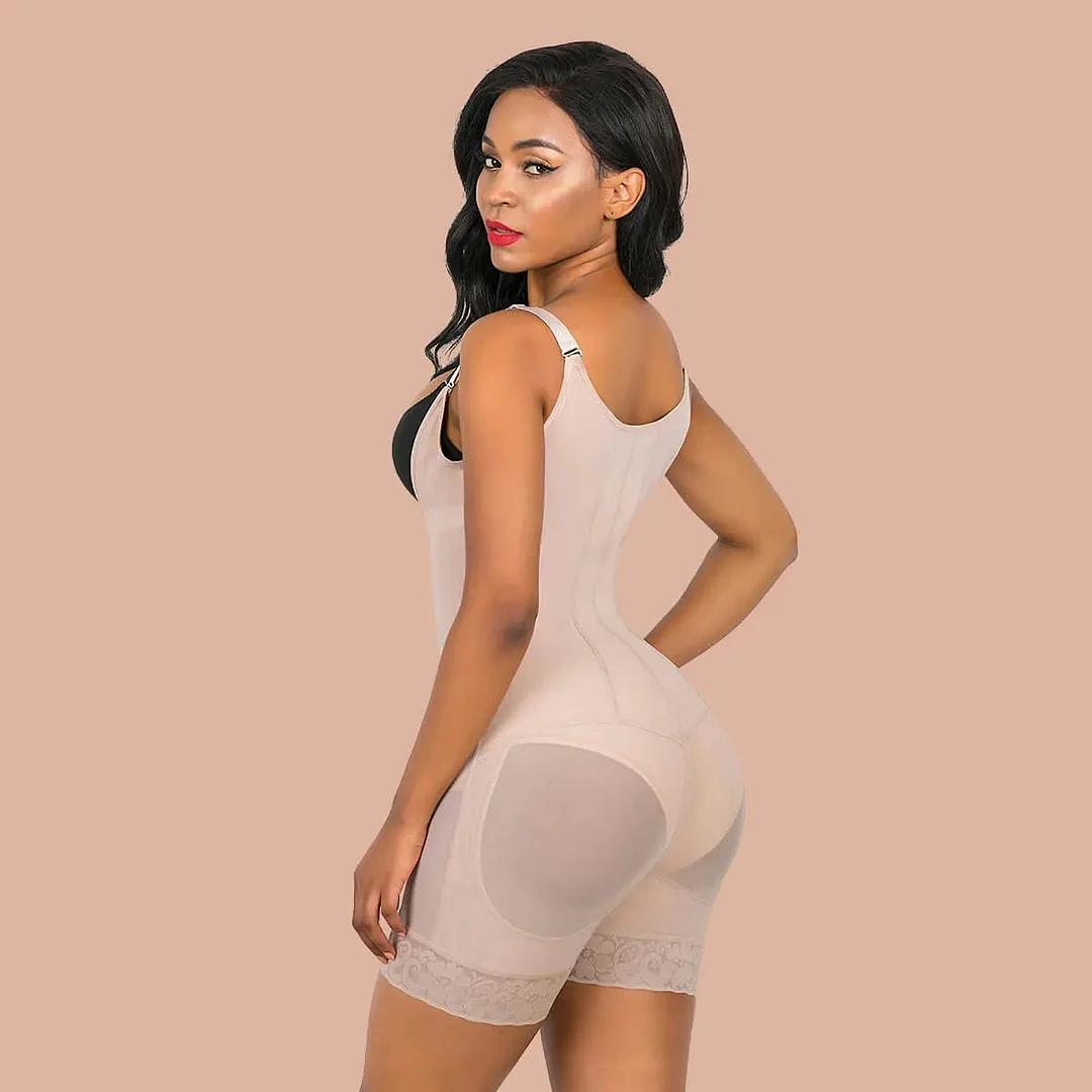  Tummy Control Shapewear Bodysuit With Zipper