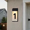 Solar Lighted House Numbers Luminous Outside Address Sign Smart Sensor Automatic LED Illumination Lamp Auto On/Off Villa Courtyard Number Plate Light Outdoor Doorplate Number Indicator