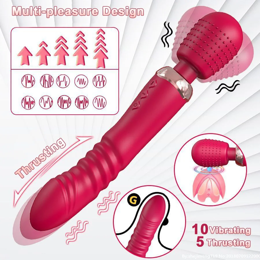 Tremor - Powerful Deep Thrusting Vibrator Dildo With Triple Motors, Large Size Massager Sex Toy For Couples