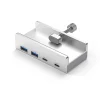 Aluminum Alloy USB3.0 Docking Station Fixing Clip Adjustable Thickness Converter Hub