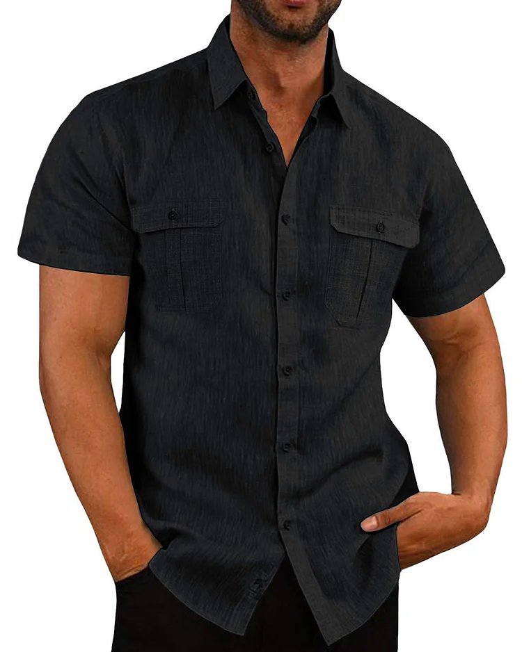 Stretch Short Sleeve Shirt with Pockets 