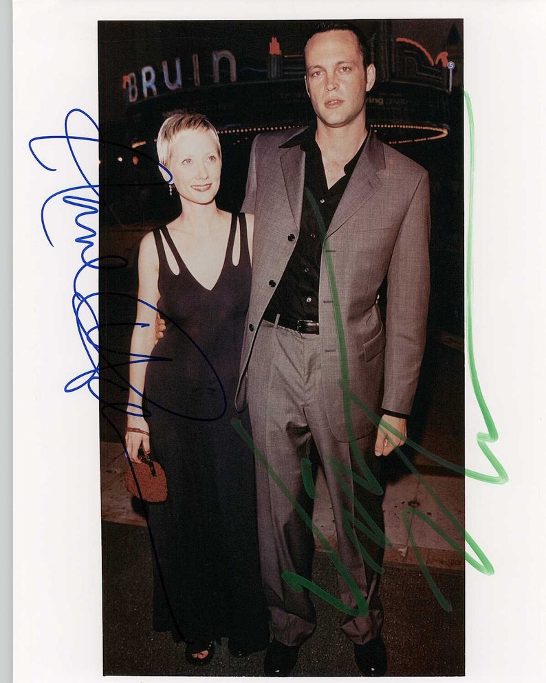 Vince Vaughn & Anne Heche Signed Autographed Glossy 8x10 Photo Poster painting - COA Matching Holograms