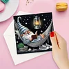 6PCS DIY Diamond Art Greeting Cards Gnome Theme Congratulations Cards & Gifts