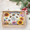 Plateau de service fleur d’abeille en bois-vaisselle bricolage