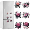 (US Only)6Pcs Acrylic Rose DIY Diamond Painting Magnets Kit for Art Crafts Gift