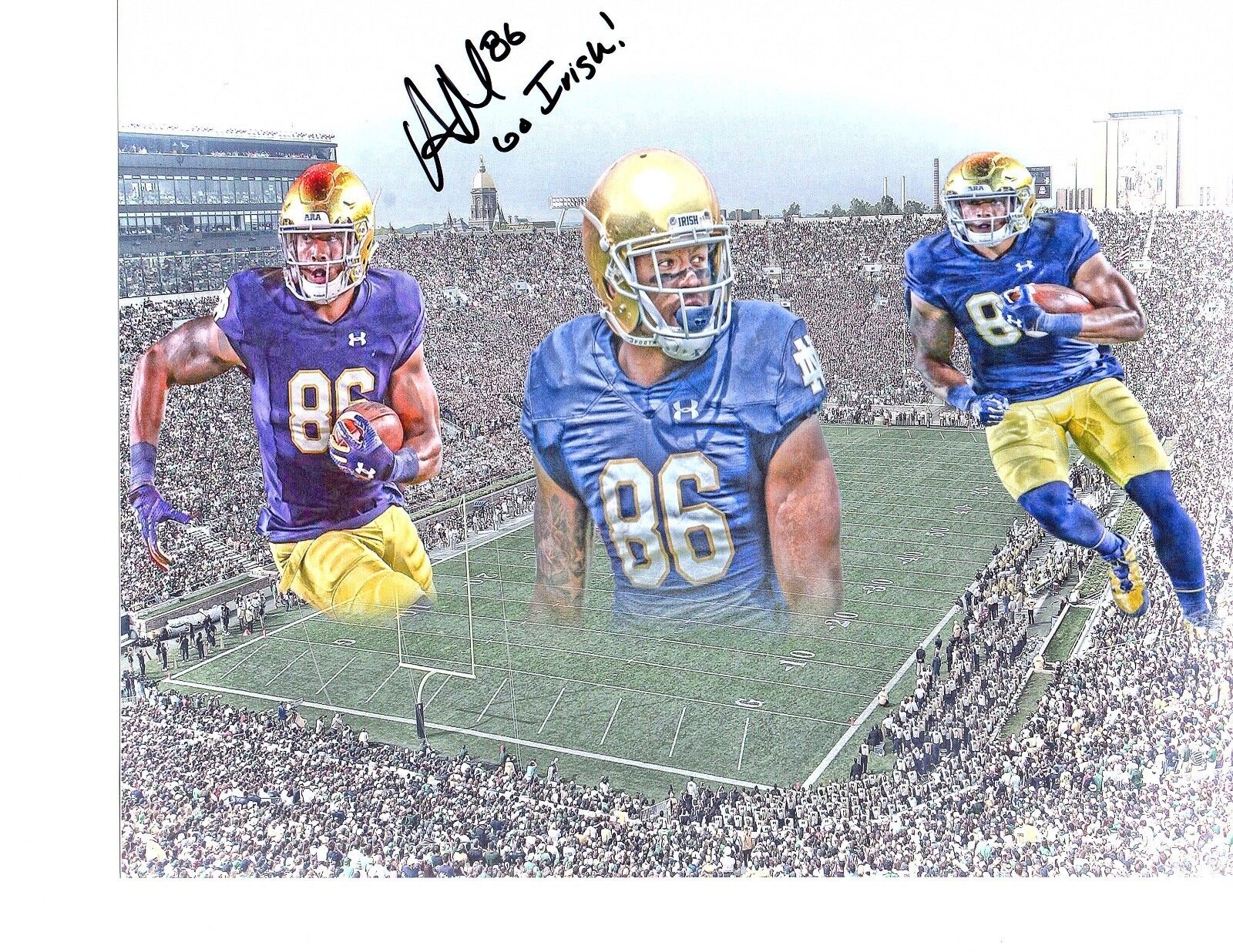 Alize Mack Notre Dame Irish hand signed autographed 8x10 football Photo Poster painting ND