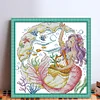 Mermaid'S Song-14CT Stamped Cross Stitch Egyptian Cotton 30*30cm/11.81*11.81in