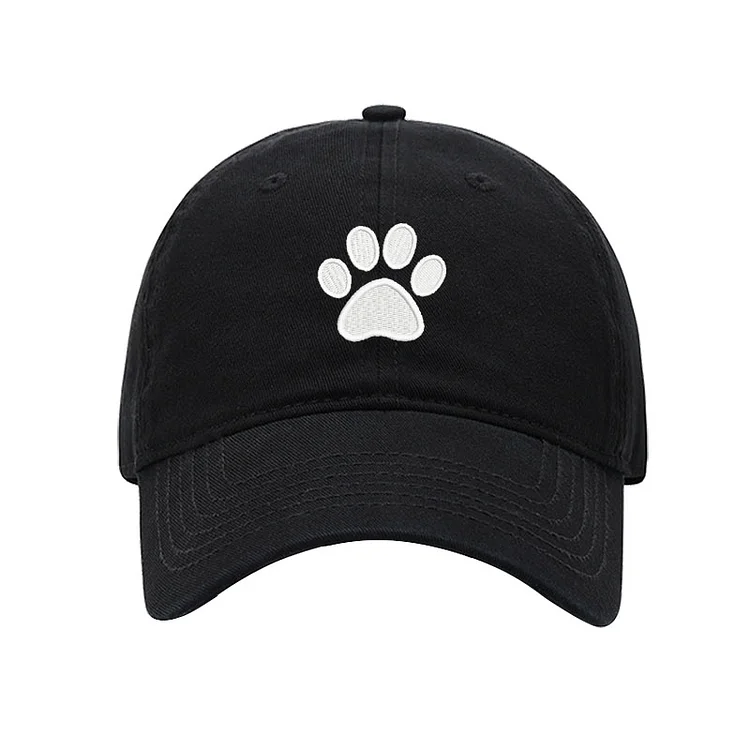 High Quality Cotton Baseball Cap Women Dog Paw Embroidery Unisex Dad Hat For Men Adjustable Dropshipping Wholesale