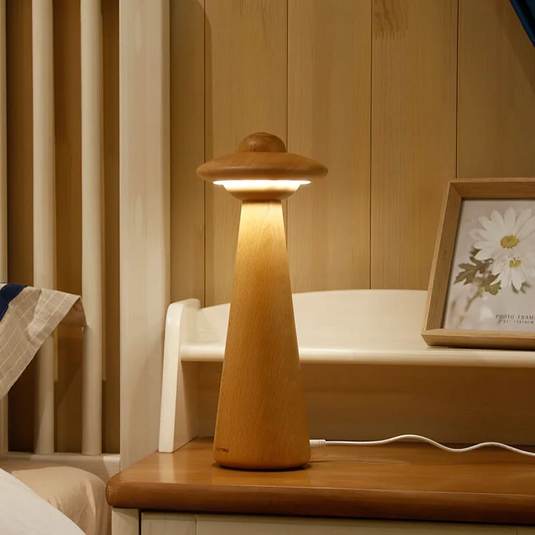 UFO Beech Table Lamp