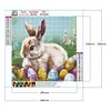Osterhase - runder Bohrer Diamantmalerei - 30 * 30cm
