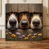 Three Curious Puppies-Paint by Numbers Acrylic Painting 40*40CM