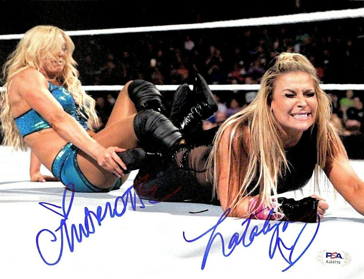 WWE CHARLOTTE AND NATALYA HAND SIGNED AUTOGRAPHED 8X10 Photo Poster painting WITH PSA DNA COA 1