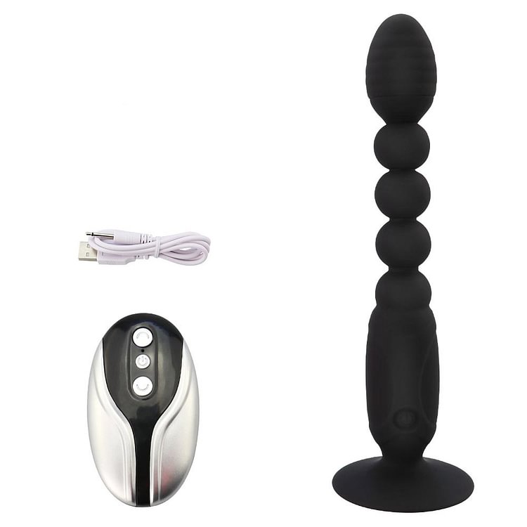 Remote Control Anal Plug Bead Butt Plug Prostate Massager Vibrator With Suction Cup