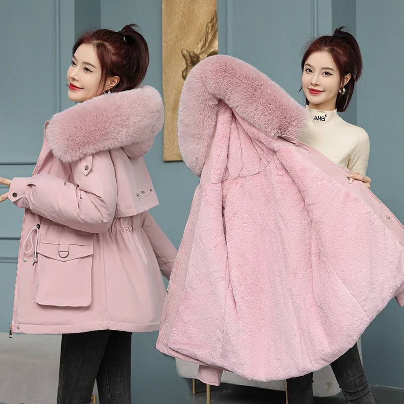 Woherb Send To Overcome The Female Short Korean Version Of Fashion Loose Tooling Down Cotton Clothes Winter Waist Large Size Thick Small Padded Clothes-Outfit Ideas