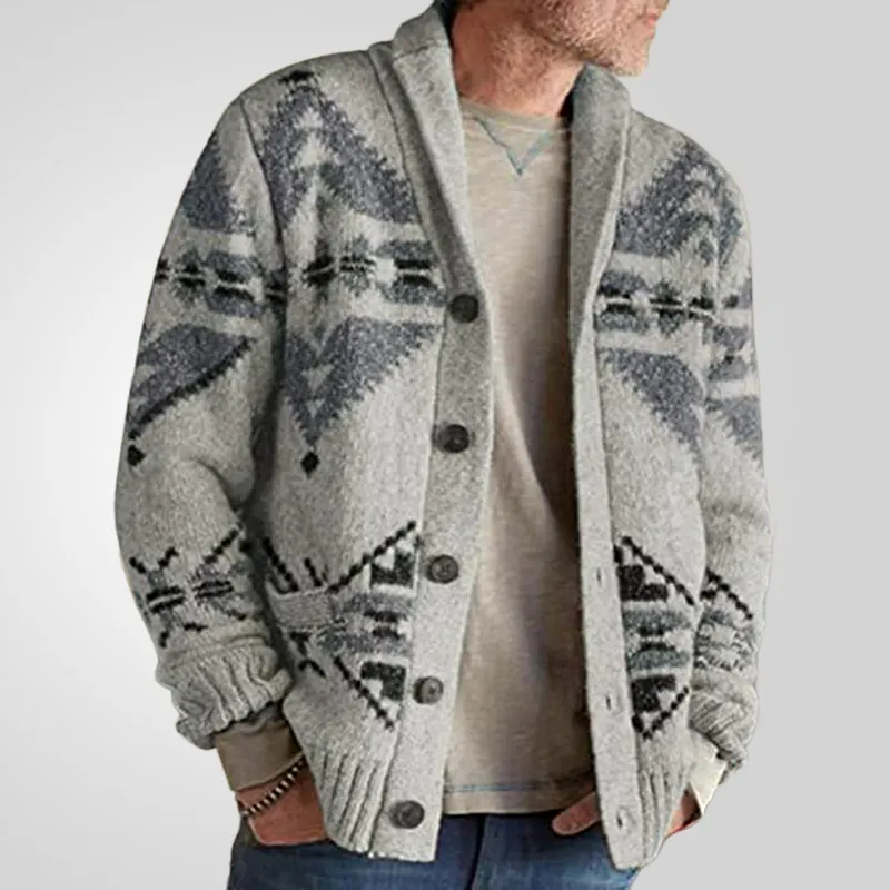 Uveng Uveng And Winter New Men's Wears Of The Extra Sweater Long-Sleeved Knitted Coat SY0052