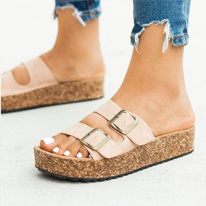 Women Sandals 2020 Casual Summer Shoes For Women Flat Sandals Classic Slippers Chaussure Femme Plus Size 43 Low Heels Sandalias