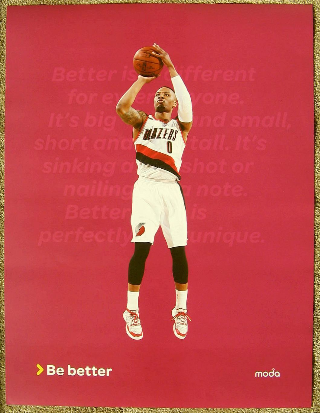 DAMIAN LILLARD 2016 Blazers POSTER Game Handout Portland Trailblazers SGA