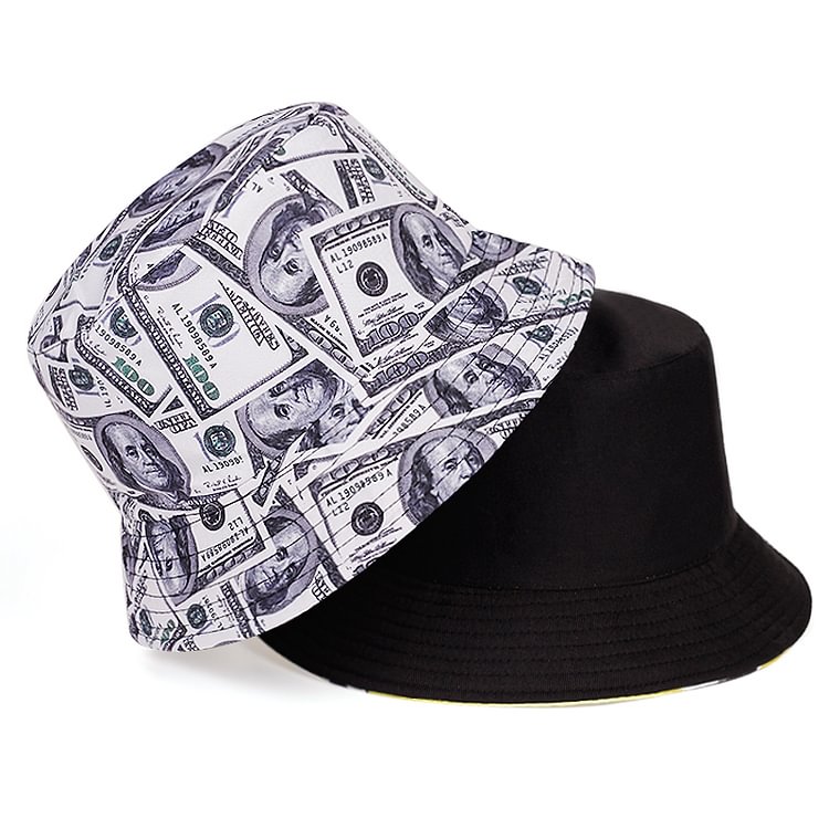 Dollar Pattern Double-sided Outdoor Bucket Hats
