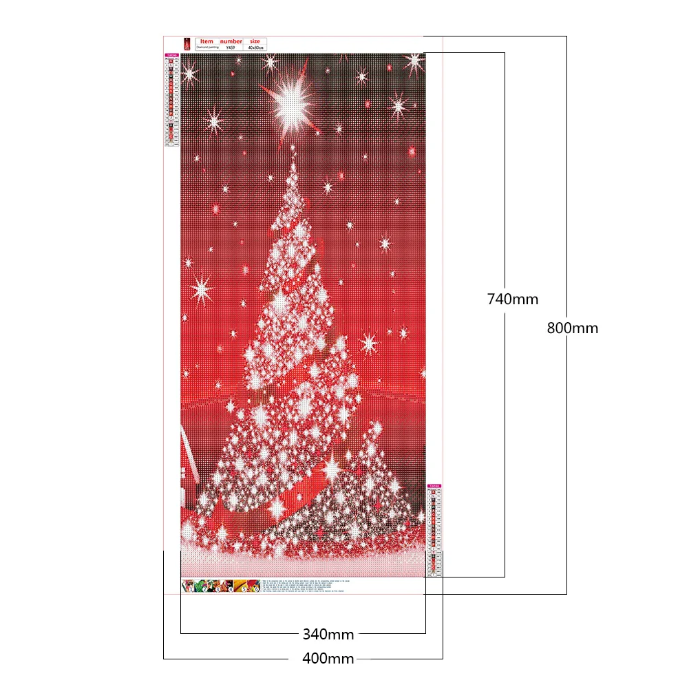 Diamond Painting - Full Round Drill - Christmas Tree(40*80cm)