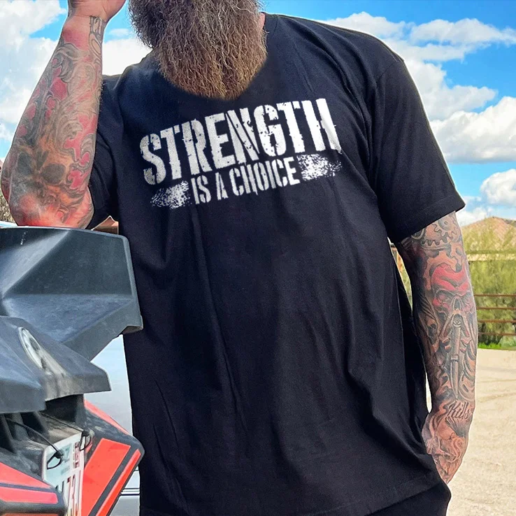 Livereid Strength Is A Choice Print T-shirt - Livereid