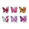 (US Local)6Pcs Acrylic Butterfly DIY Diamond Painting Fridge Stickers Craft Kit