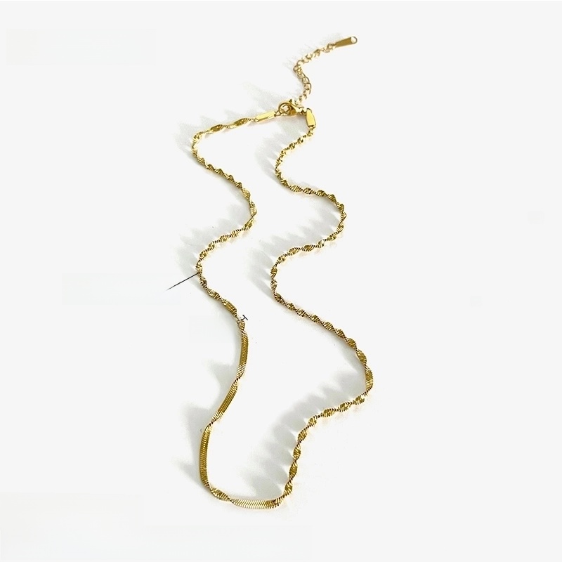 Basic Minimalist Geometric 316L Stainless Steel  18K Gold Plated Irregular Necklace