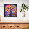 Arbre coloré de vie-plein diamant rond peinture-40 * 40cm