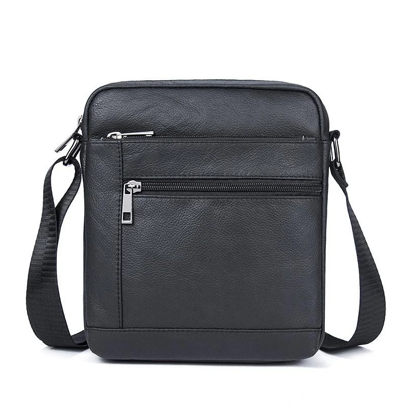 Mens Fashion Messenger Bags Classic Leather Business Crossbody Packs