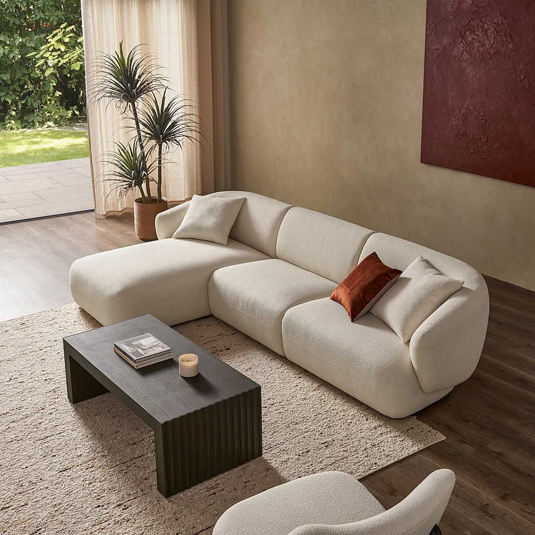 Auburn Performance Fabric Chaise Sectional Sofa