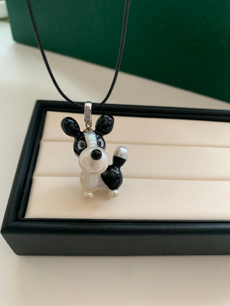 TINA PEARL Creative Series Sheepdog Designed Pearl Pendant