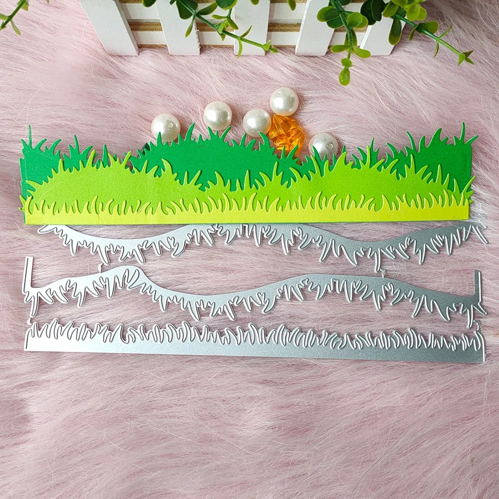 New 3 pieces grass metal cutting die mould scrapbook decoration embossed photo album decoration card making DIY handicrafts