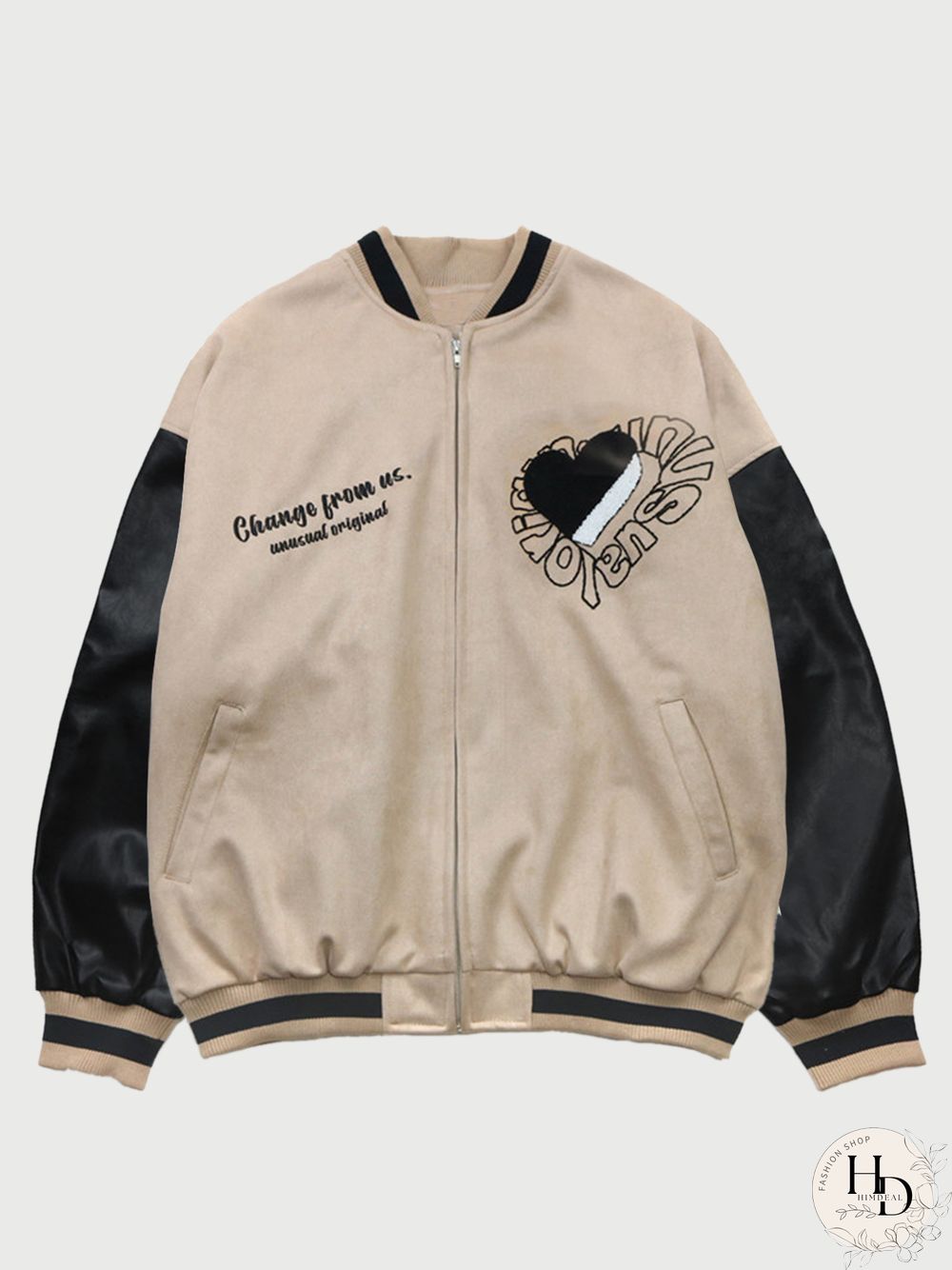 Heart Letter Embroidered Jacket