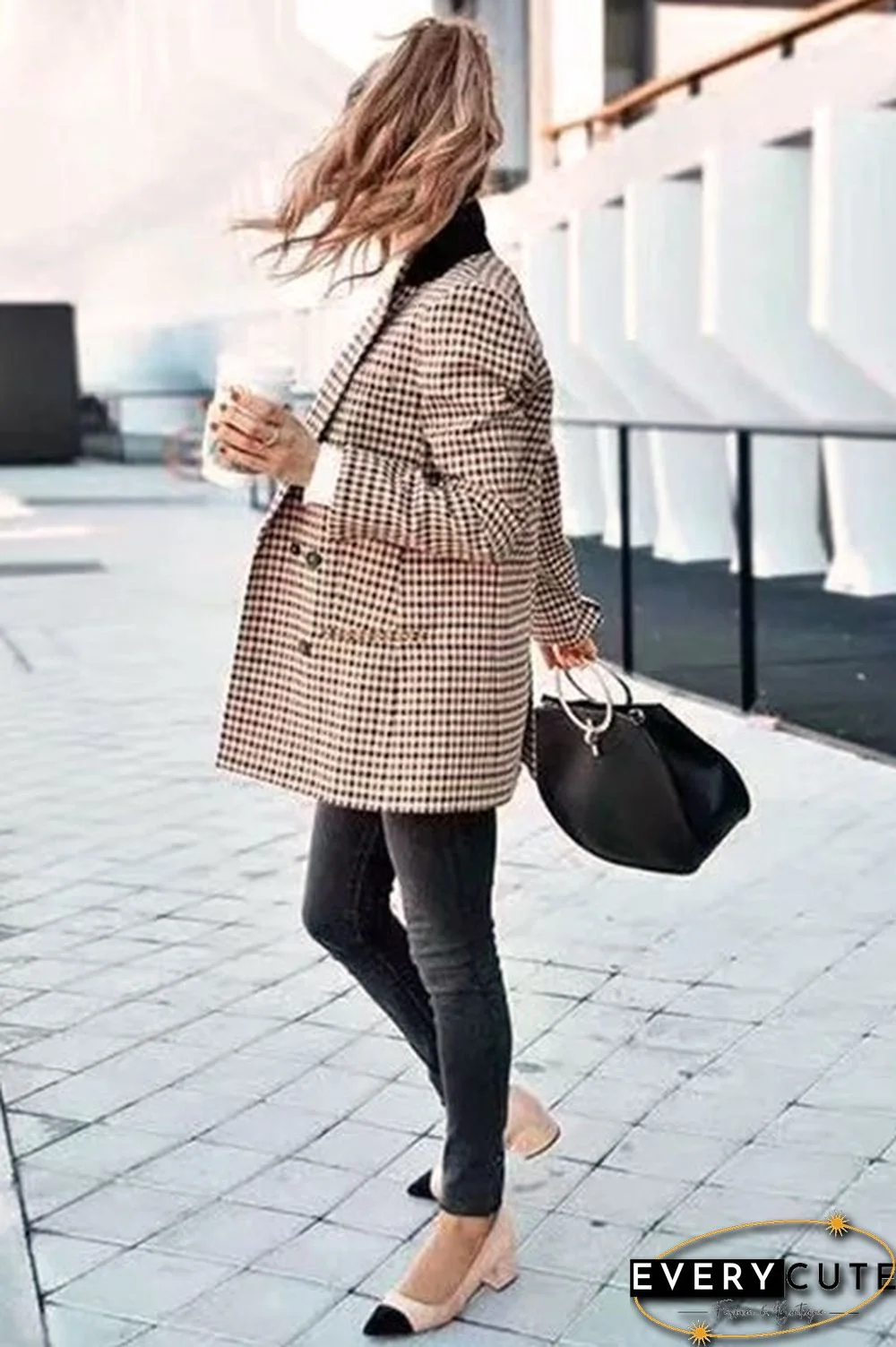 Chic Khaki Suit Blazer