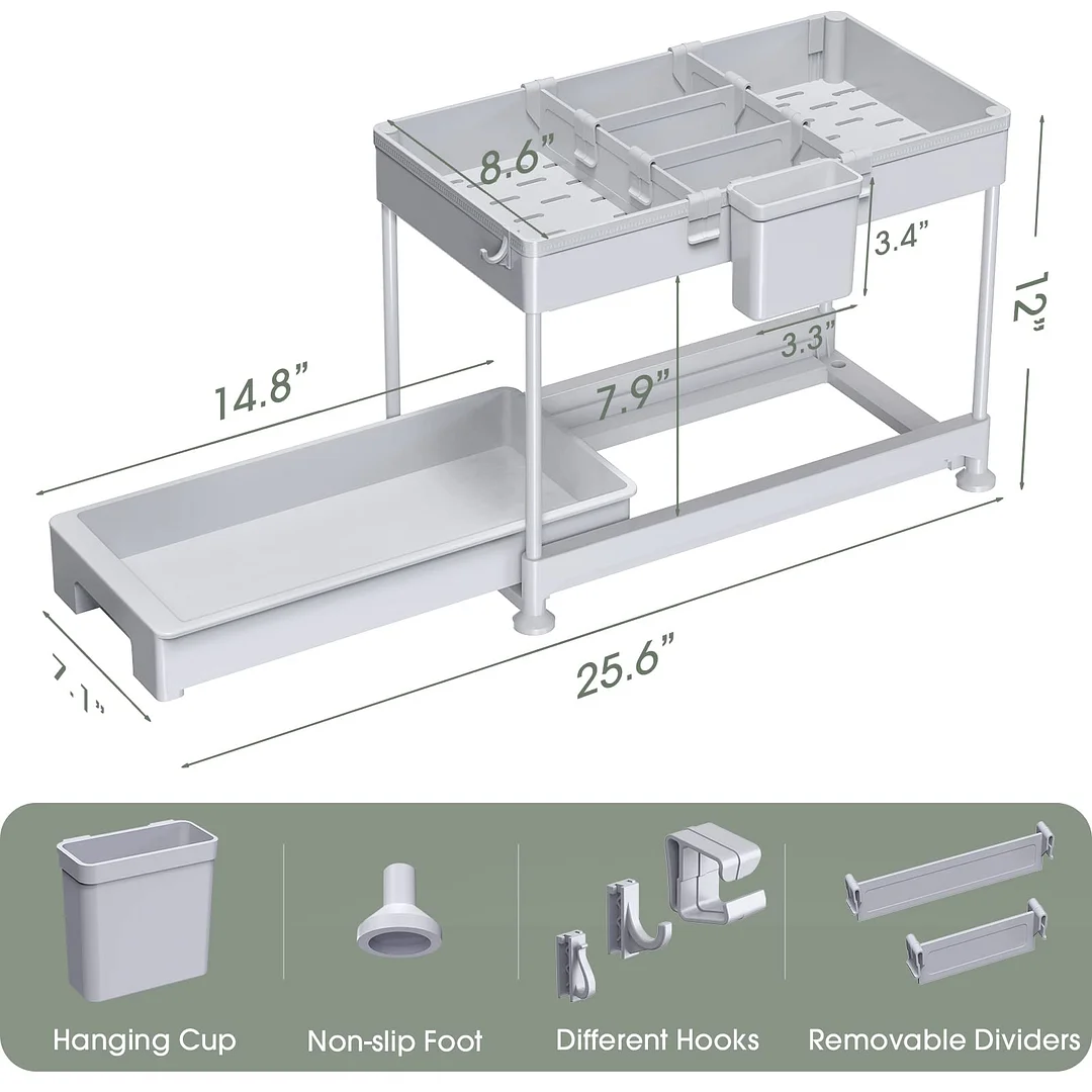 Multi-purpose Storage Shelf for Bathroom Kitchen