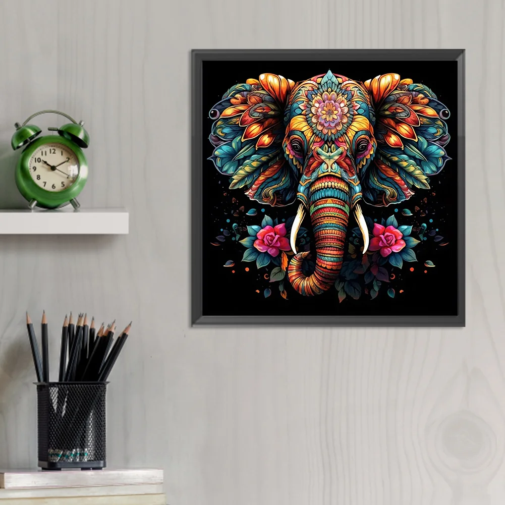 Diamond Painting - Full Round Drill - Elephant(Canvas|30*30cm)