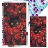 (40*70cm)DIY Full Round Drill Diamond Painting-Rose Cat