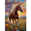 Flowers And Horses - 11CT Stamped Cross Stitch 40*60cm/15.75*23.62in