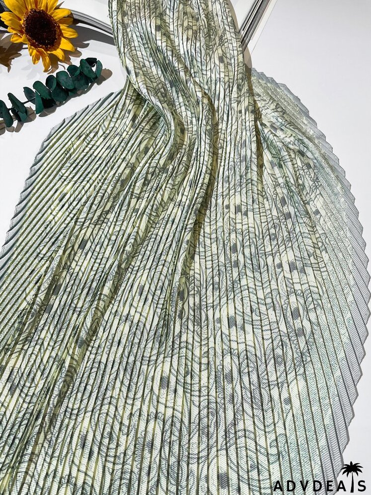 Flower Pattern Twilly Scarf