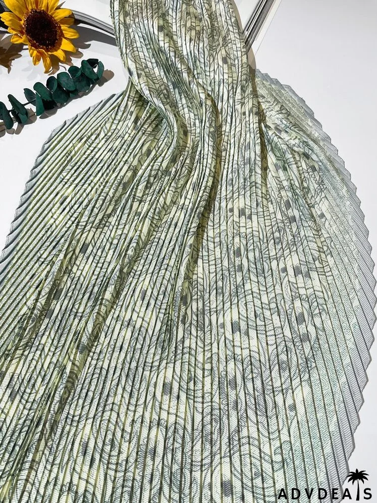 Flower Pattern Twilly Scarf