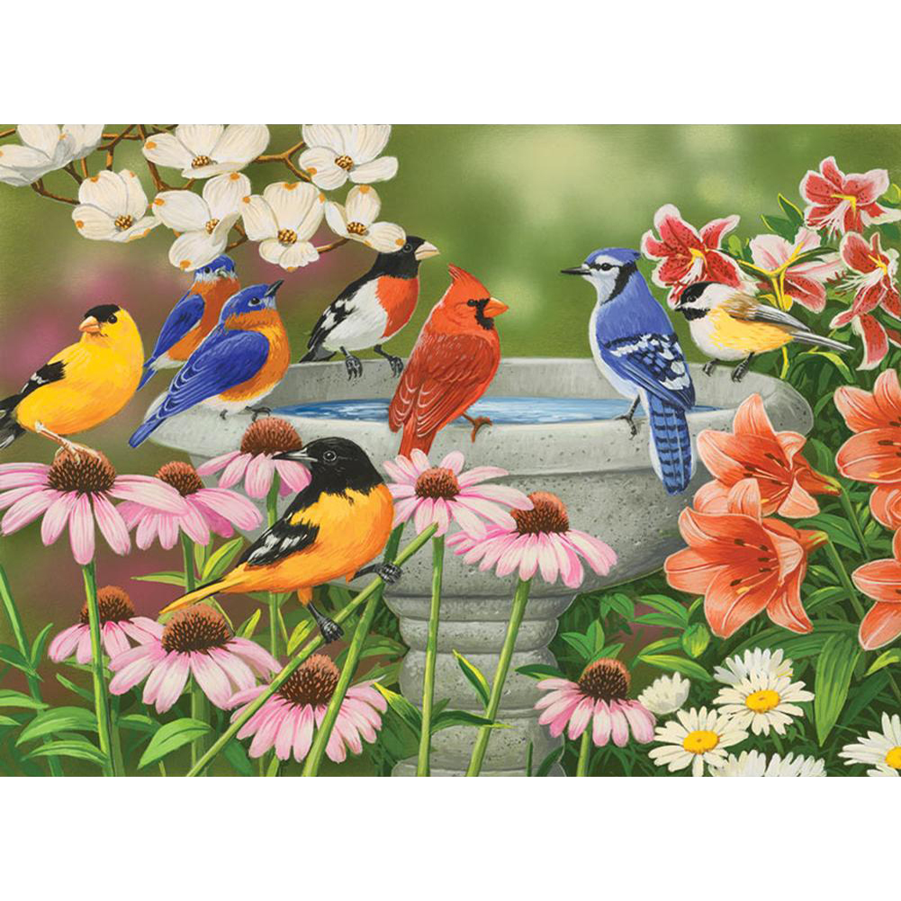 

Bird Flower - 11CT Stamped Cross Stitch - 40*55CM, 501 Original