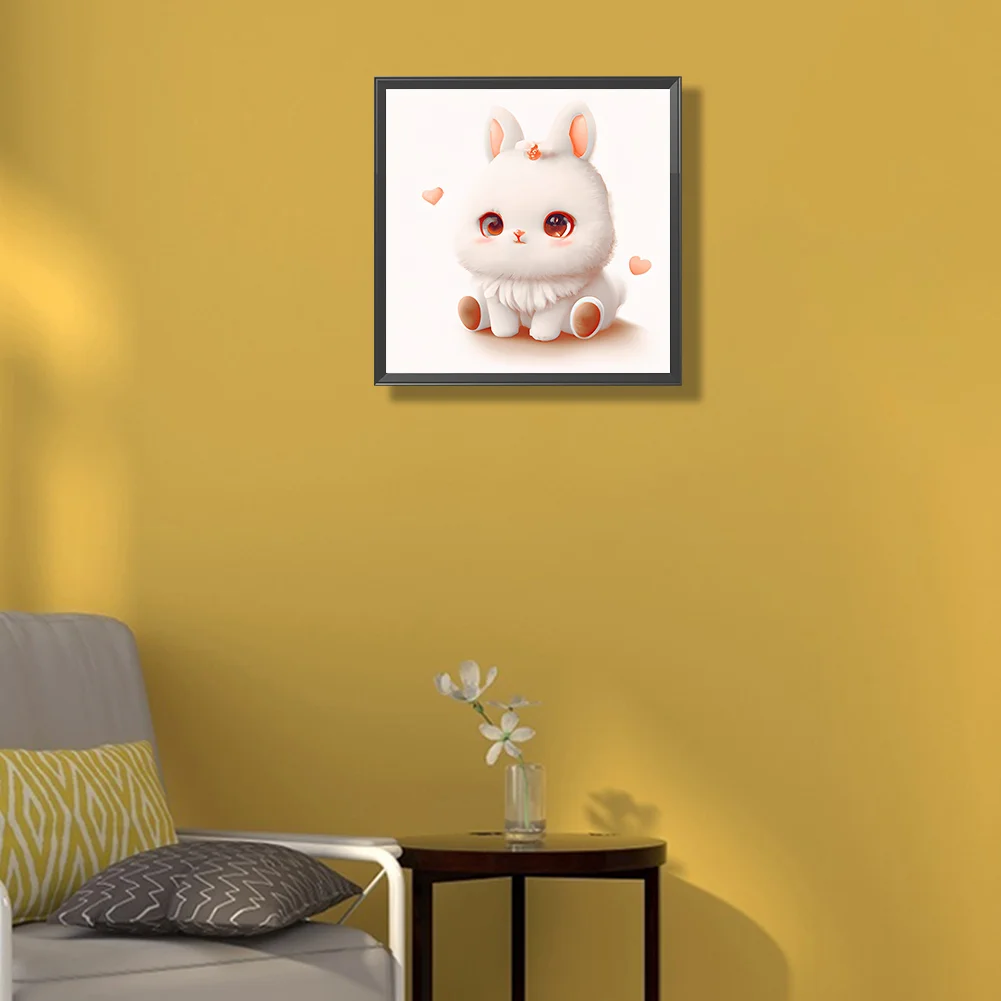 Full Round Diamond Painting 30*30cm - Big Head Animal Rabbit