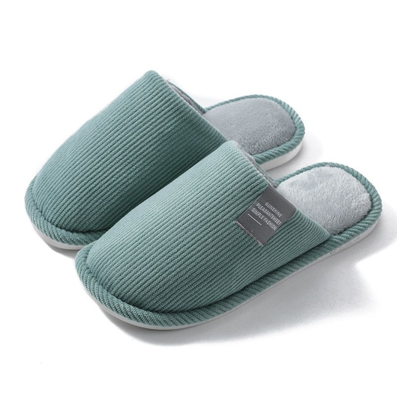 Men's and Women's Cotton Slippers, Home Autumn and Winter, Indoor Warmth,  Non-slip Thick-soled Wool Slippers, Winter