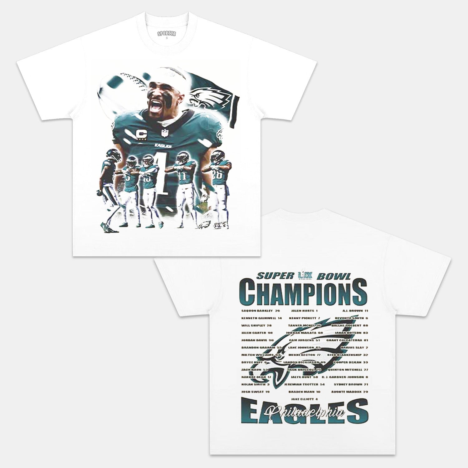 SUPER BOWL LIX CHAMP EAGLES TEE