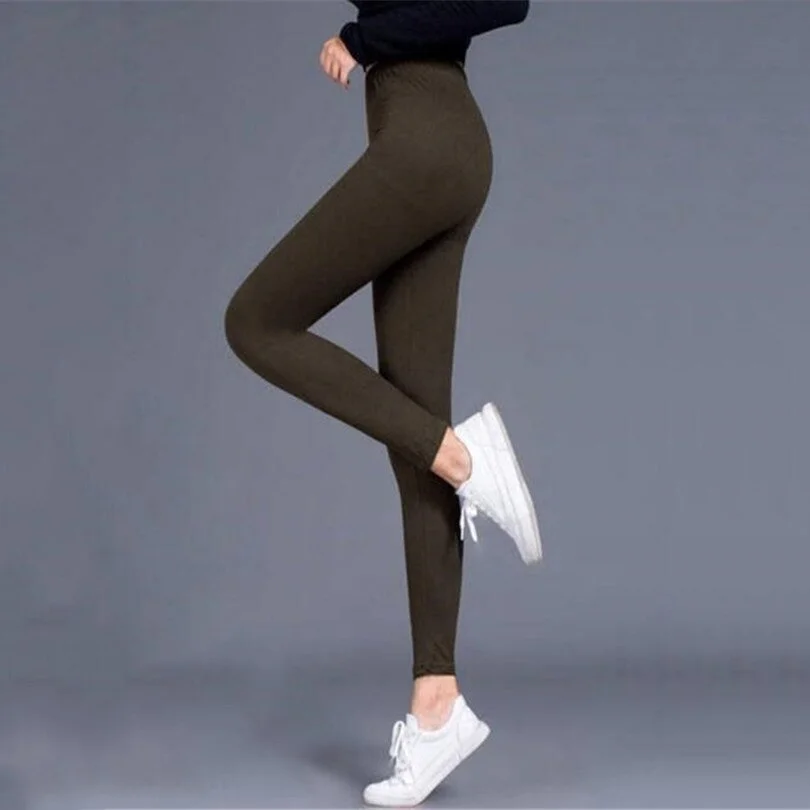 CUHAKCI Fitness Leggings Women Black Sexy Pants Solid Push Up Trousers Gym Elastic Sport Yuga Polyester High Waist Leggins