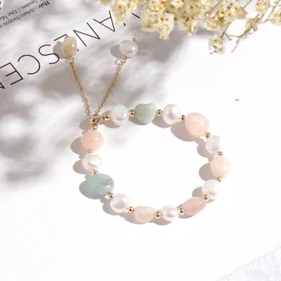 Aventurine jade pearl bracelet