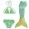 Kid Girl Blast Mermaid Bikini Mermaid Tail Print Swimsuit Sets 2 Pcs