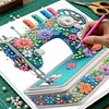 Framed Diamond Painting - Special Shaped - Sewing Machine (25x25cm)